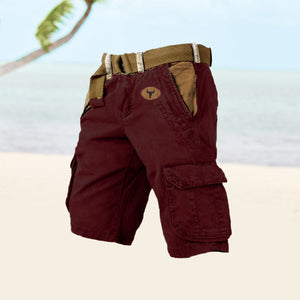 Knee-Length Multi-Pocket Cargo Shorts