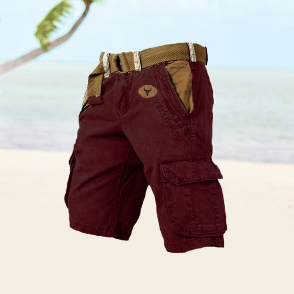 Knee-Length Multi-Pocket Cargo Shorts