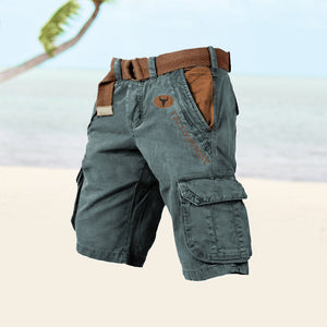 Knee-Length Multi-Pocket Cargo Shorts