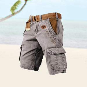 Knee-Length Multi-Pocket Cargo Shorts
