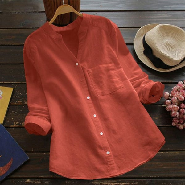 Women’s Relaxed Button-Up Long Sleeve Shirt
