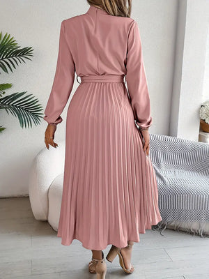 Stylish Midi Dress for Women with Adjustable Belt