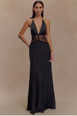 Women's Halter Neck Backless Maxi Dress