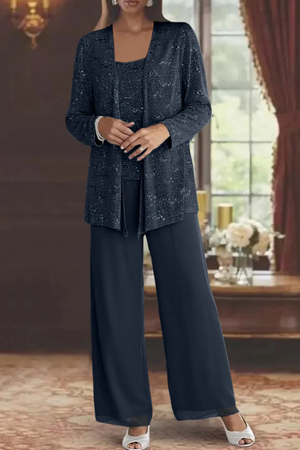 Women's Elegant 3-Piece Wide-Leg Pants Set