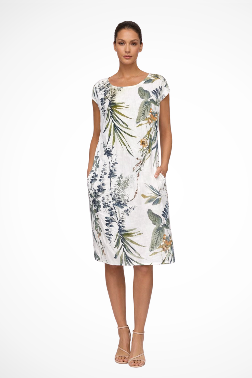 Women's Relaxed Fit Summer Dress Botanical Print