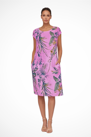 Women's Relaxed Fit Summer Dress Botanical Print