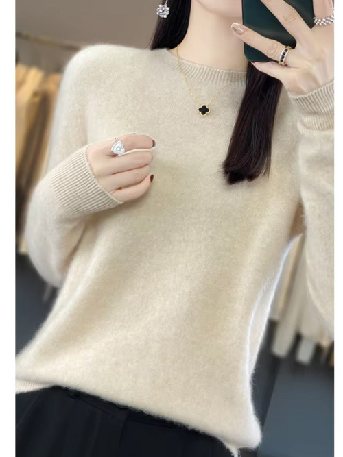 Women's Luxe Soft-Knit Crew Neck Sweater
