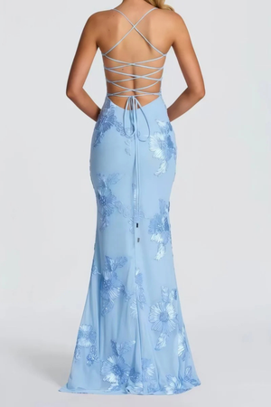 Women's Floral Embroidered Strapless Corset Maxi Dress