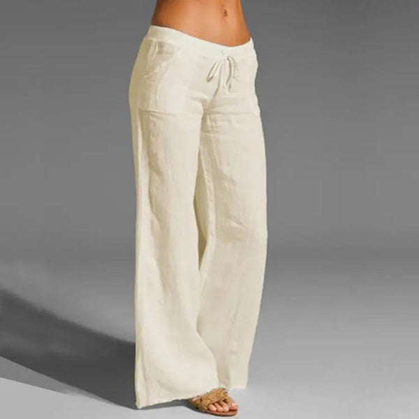 Lightweight Women's Linen Summer Trousers Relaxed Fit for Warm Weather