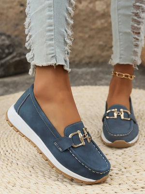 Stylish Flat Buckle Loafers for Comfortable Wear