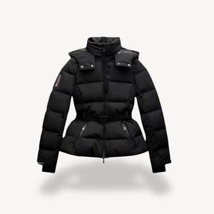 Women’s Hooded Belted Puffer Winter Jacket