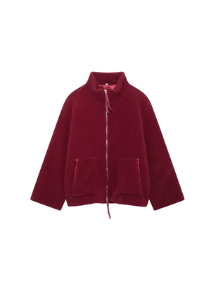 Ultra-Soft Oversized Sherpa Fleece Jacket Stylish for Cold Weather