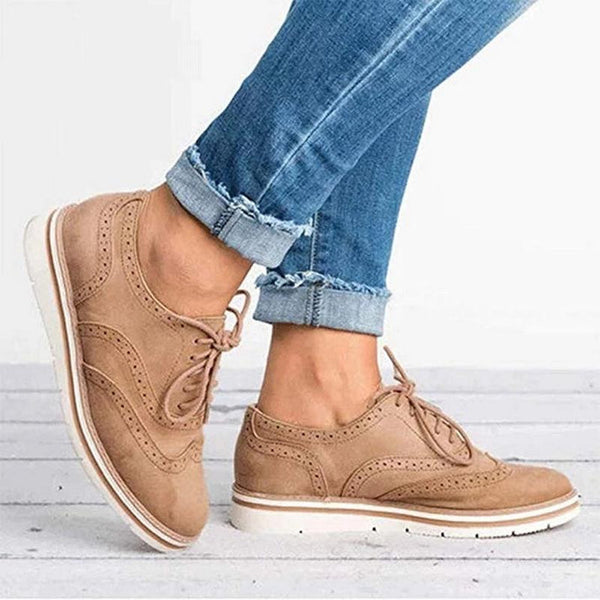 Stylish Women's Lace-Up Brogue Sneakers