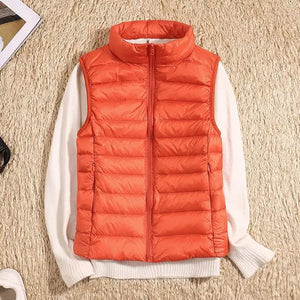 Lightweight Women's Puffer Vest - Warm and Sleek Sleeveless Layer