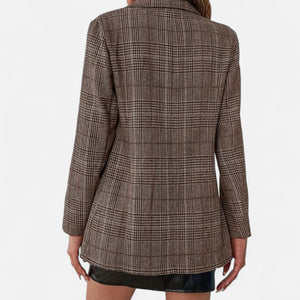 Women’s Plaid Tailored Blazer Classic Fit