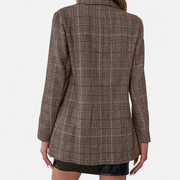Women’s Plaid Tailored Blazer Classic Fit