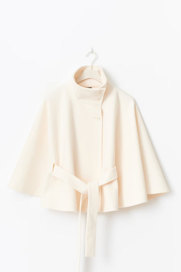 Elegant Women's Coat with Removable Belt and Relaxed Fit