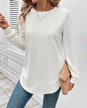 Women's Relaxed Long Sleeve Tunic Top