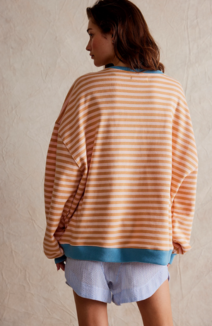 Suéter extragrande de rayas para mujer
