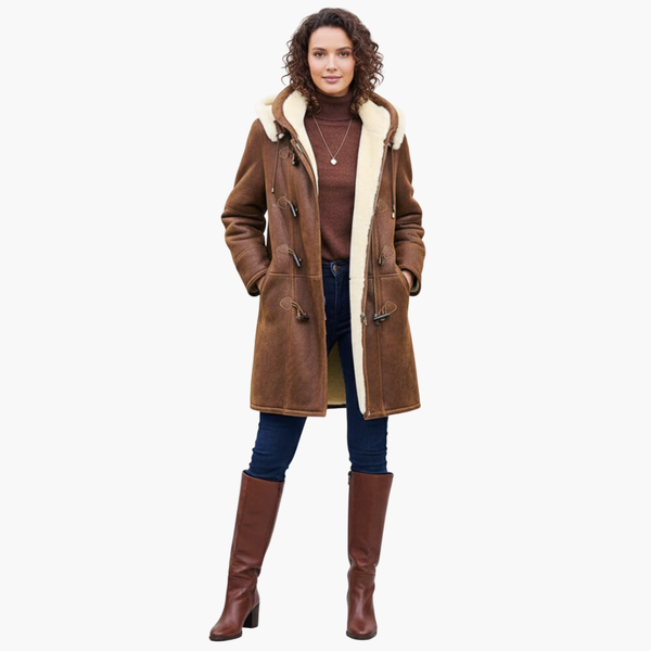 Women’s Long Winter Coat with Plush-Lined Interior