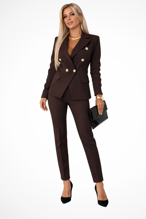 Women’s Double-Breasted Tailored Pantsuit Set