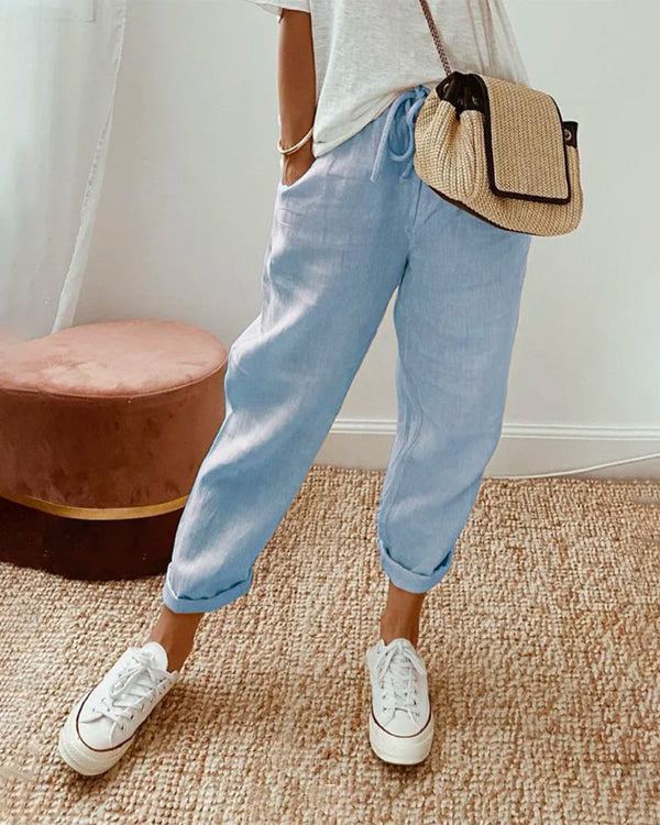 Women’s Relaxed Drawstring Tapered Casual Pants