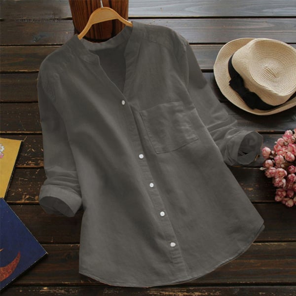 Women’s Relaxed Button-Up Long Sleeve Shirt