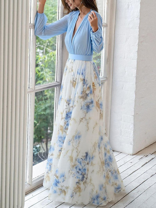 Stunning Floral Maxi Dress with Elegant Design
