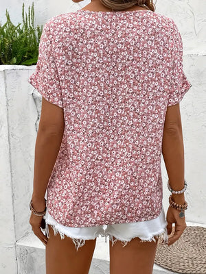 Women's Floral Print Summer Blouse