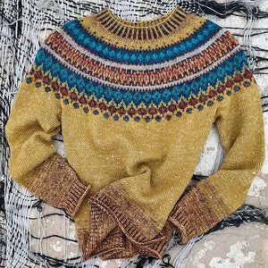 Women's Colored Knit Sweater Relaxed Fit