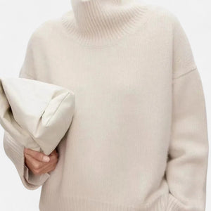 Women’s Oversized Turtleneck Knit Sweater