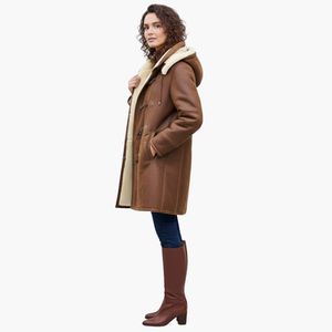 Women’s Long Winter Coat with Plush-Lined Interior