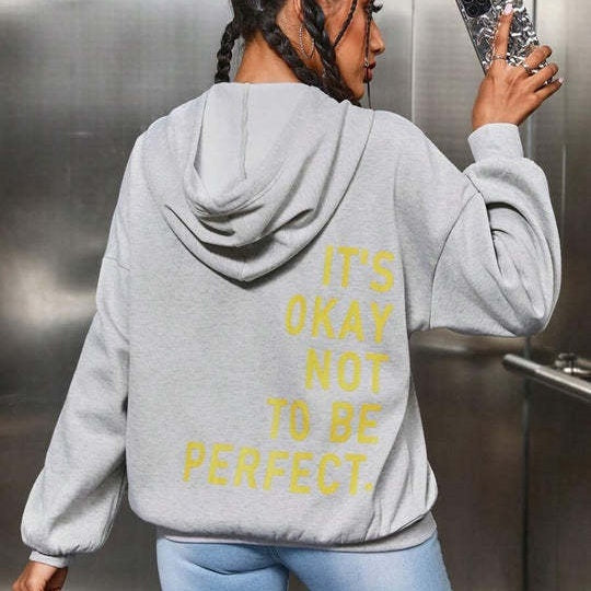 Women's Relaxed Hoodie with Long Sleeves and Casual Fit