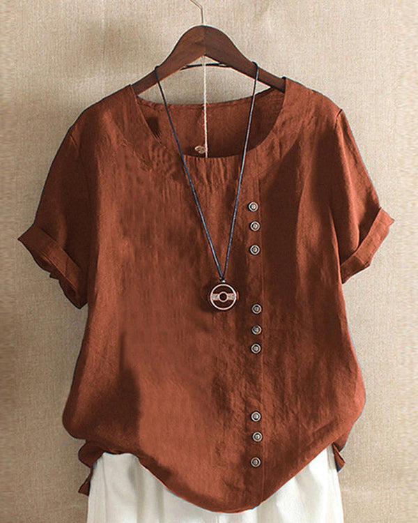 Stylish Women's Short Sleeve Blouse