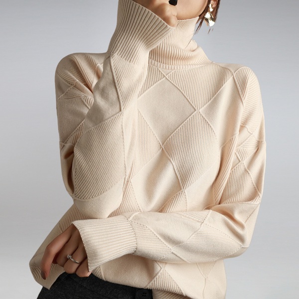 Soft Cable Knit Turtleneck Sweater for Women