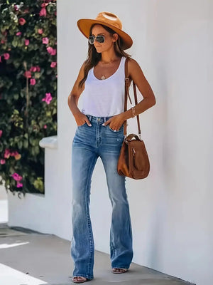 Women's Stretch Bootcut Jeans with Sculpted Fit