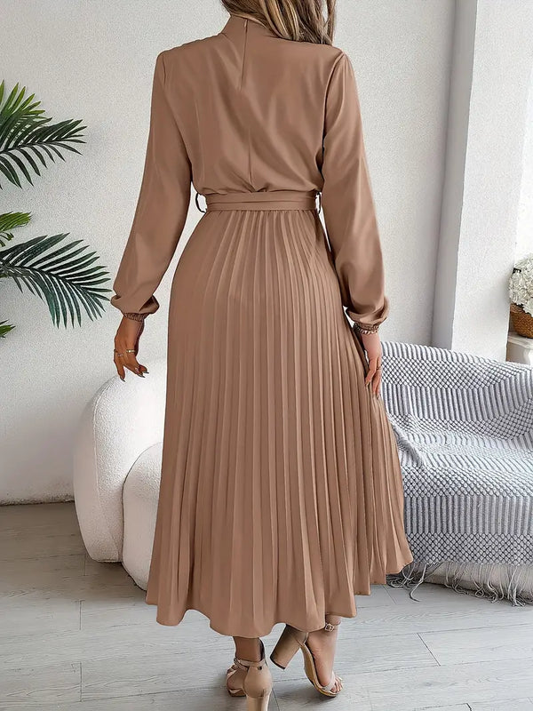 Stylish Midi Dress for Women with Adjustable Belt