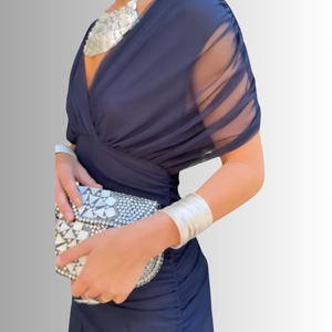Women's Off-Shoulder Chiffon Evening Gown