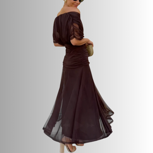 Women’s Elegant Off-Shoulder Evening Maxi Dress