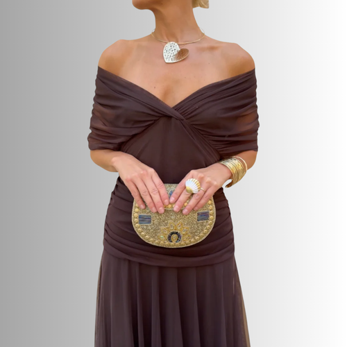 Women’s Elegant Off-Shoulder Evening Maxi Dress
