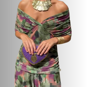 Women’s Elegant Off-Shoulder Evening Maxi Dress
