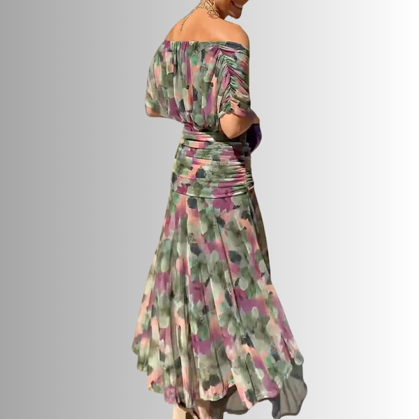 Women's Off-Shoulder Chiffon Evening Gown