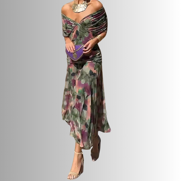 Women’s Elegant Off-Shoulder Evening Maxi Dress
