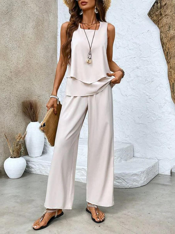 Women's Summer Leaf Print Lounge Set