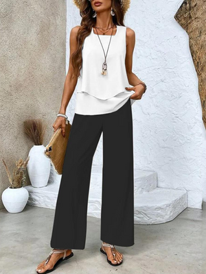 Women's Summer Leaf Print Lounge Set