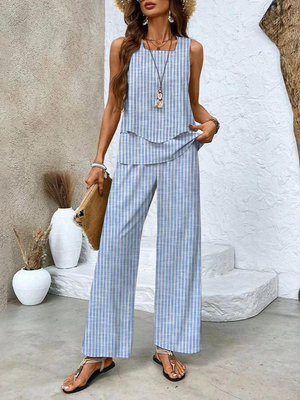 Women's Summer Leaf Print Lounge Set
