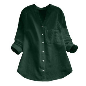 Women’s Relaxed Button-Up Long Sleeve Shirt