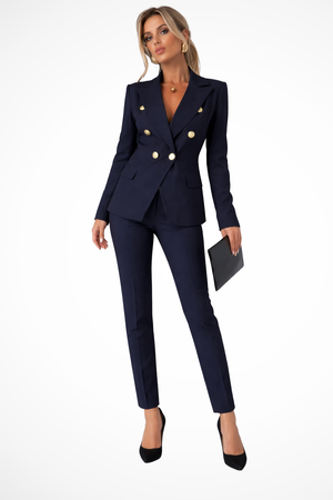 Women’s Double-Breasted Tailored Pantsuit Set