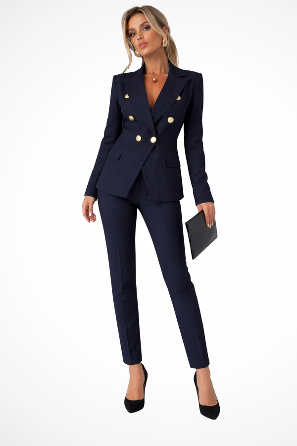 Women’s Double-Breasted Tailored Pantsuit Set