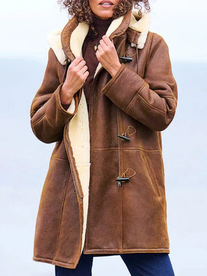 Women’s Hooded Winter Shearling Coat